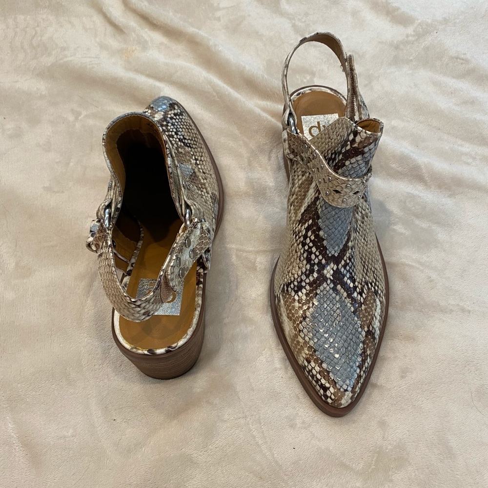 Dolce Vita Snakeskin leather mule